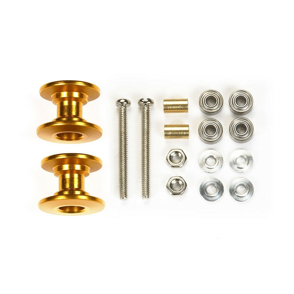 Tamiya Lightweight Double Aluminum Rollers (13mm - 12mm / Gold) - 95581