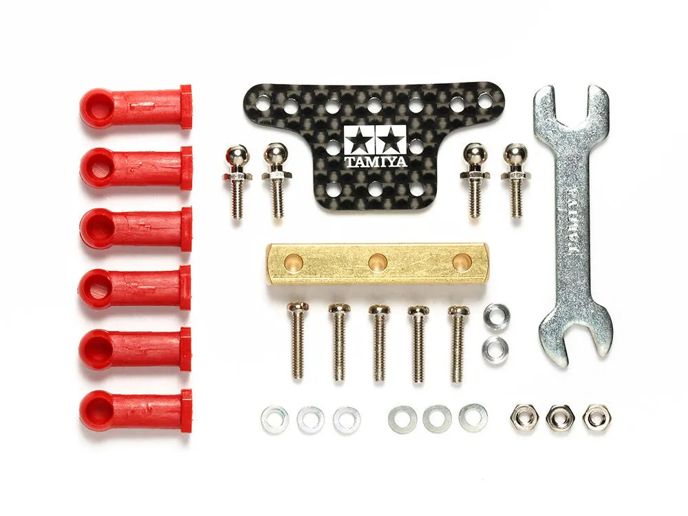 Tamiya HG Mass Damper Set w/Ball Connectors (Block Weight / Carbon Plate) - 95387