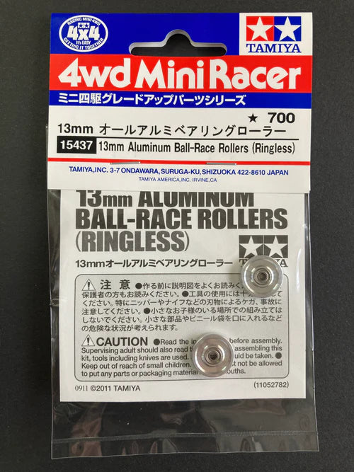 13mm ALUMINUM BALL-RACE ROLLERS (RINGLESS) Item No:15437