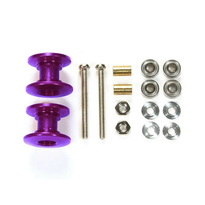 Tamiya Lightweight Double Aluminum Rollers ( 13mm -12mm ) Purple - 95540