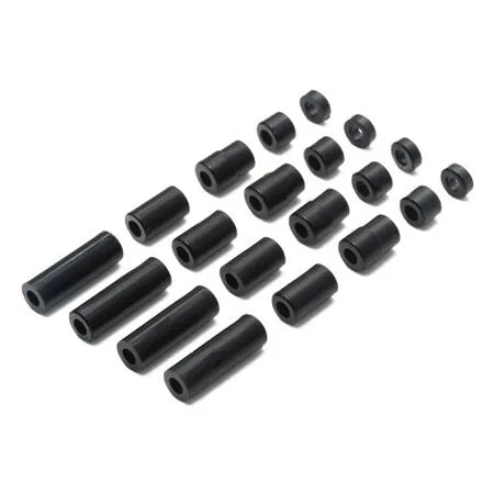 Tamiya Lightweight Black Plastic Spacer Set (12/6.7/6/3/1.5mm) - 15506