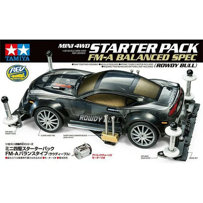 Tamiya Rowdy Bull Mini 4WD Starter Pack FM-A Balanced Spec (FM-A Chassis) - 18710