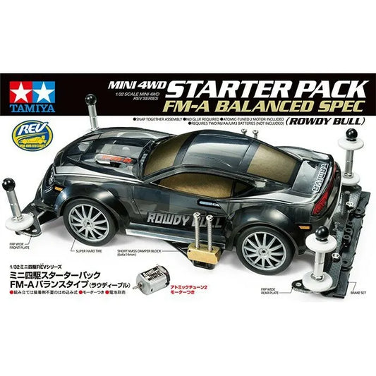 Tamiya Rowdy Bull Mini 4WD Starter Pack FM-A Balanced Spec (FM-A Chassis) - 18710