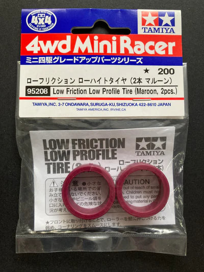 Tamiya Low Friction Low Profile Tire (Maroon, 2pcs.) - 95208