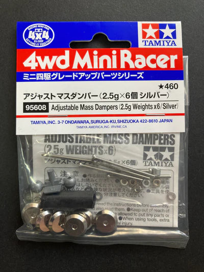 Tamiya Adjustable Mass Dampers (2.5g Weights x6 / Silver) - 95608