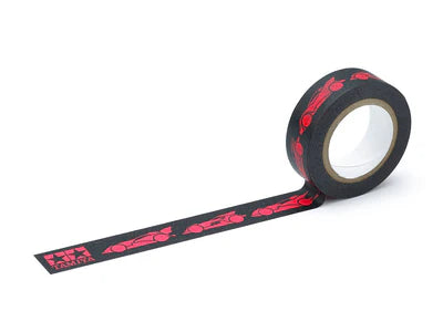 Tamiya Fully Cowled 30th Anniv. Multipurpose Tape (15mm Width / Black & Pink) - 95667