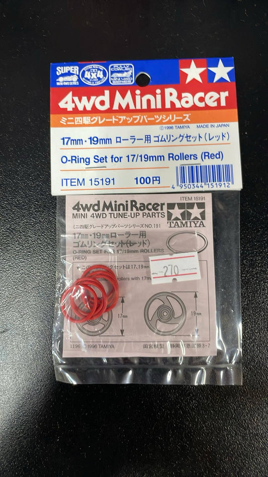 O-ring Set for 17/19mm Rollers Red 15191